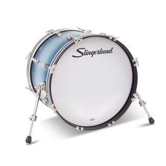 Slingerland Slingerland - SLLS1420KKK371 - 14x20 Mahogany/Poplar Kick, Silver & Blue Lacquer, Nickel Hardware