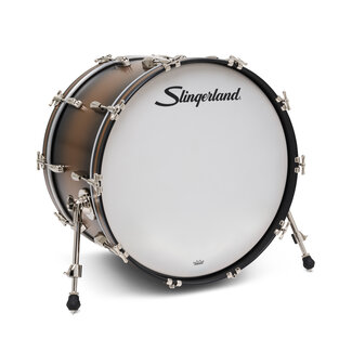 Slingerland Slingerland - SLLS1422KKK372 - 14x22 Mahogany/Poplar Kick, Black & Gold Lacquer, Nickel Hardware