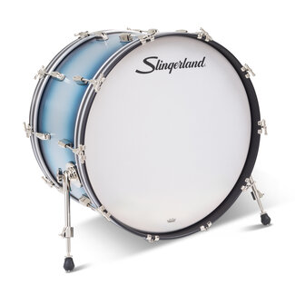 Slingerland Slingerland - SLLS1424KKK371 - 14x24 Mahogany/Poplar Kick, Silver & Blue Lacquer, Nickel Hardware