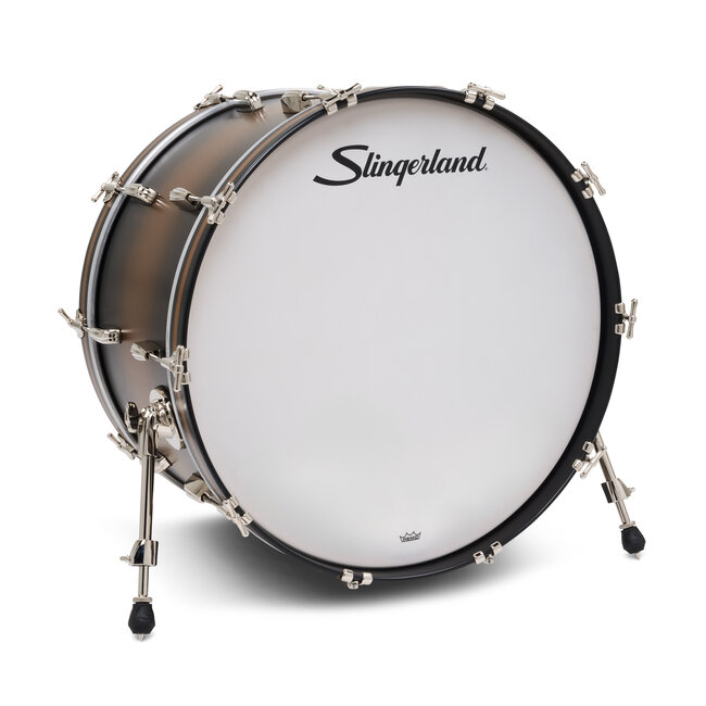 Slingerland - SLLS1424KKK372 - 14x24 Mahogany/Poplar Kick, Black & Gold Lacquer, Nickel Hardware