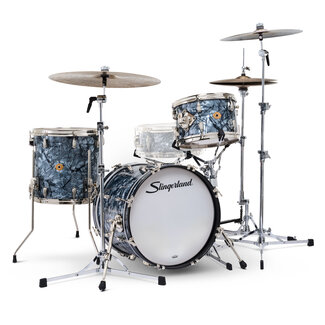 Slingerland Slingerland - SLKTFPK18N03AR069 - 3pc Radio King Kit, 12/14F/18K, Black Diamond Wrap, Nickel Hardware