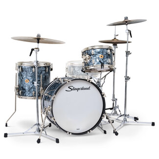 Slingerland Slingerland - SLKTFPK20N03BQ069 - 3pc Radio King Kit, 12/14F/20K, Black Diamond Wrap, Nickel Hardware