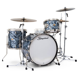 Slingerland Slingerland - SLKTFPK24N03AI069 - 3pc Radio King Kit, 13/16F/24K, Black Diamond Wrap, Nickel Hardware