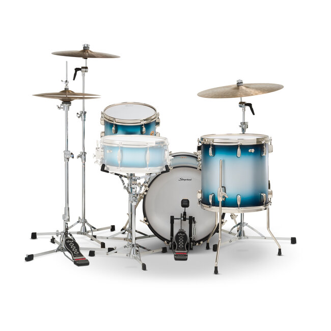Slingerland - SLKTLSK18N03AR371 - 3pc Radio King Kit, 12/14F/18K, Blue & Silver Special Lacquer, Nickel Hardware