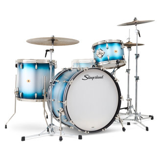 Slingerland Slingerland - SLKTLSK24N03AI371 - 3pc Radio King Kit, 13/16F/24K, Blue & Silver Special Lacquer, Nickel Hardware