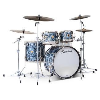 Slingerland Slingerland - SLKTFPK22N04DL069 - 4pc Radio King Kit, 10/12/16F/22K, Black Diamond Wrap, Nickel Hardware