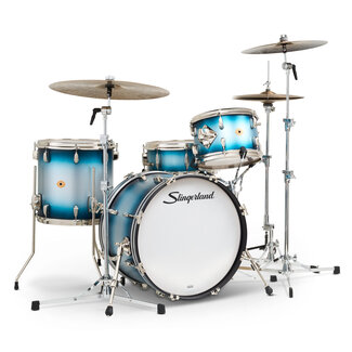 Slingerland Slingerland - SLKTLSK20N04DK371 - 4pc Radio King Kit, 12/14F/20K/5.5S, Blue & Silver Special Lacquer, Nickel Hardware