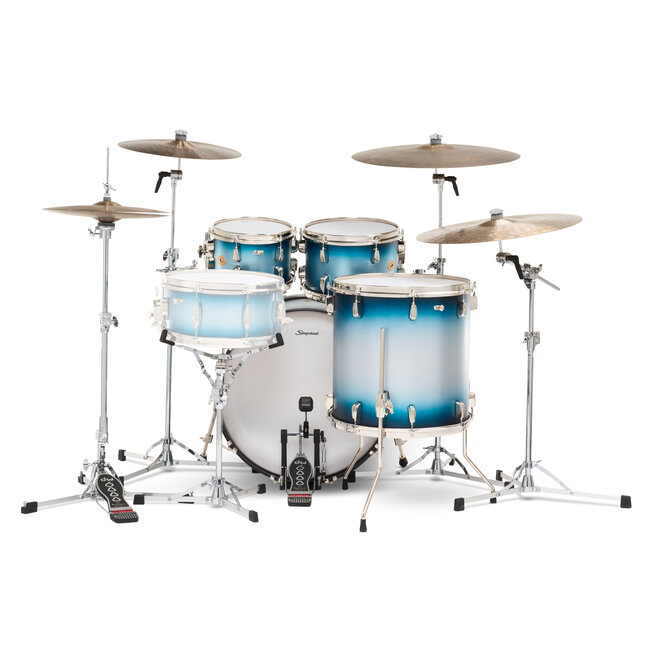 Slingerland - SLKTLSK22N04DL371 - 4pc Radio King Kit, 10/12/16F/22K, Blue & Silver Special Lacquer, Nickel Hardware