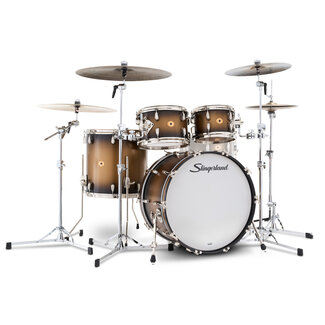 Slingerland Slingerland - SLKTLSK22N04DL372 - 4pc Radio King Kit, 10/12/16F/22K, Black & Gold Special Lacquer, Nickel Hardware