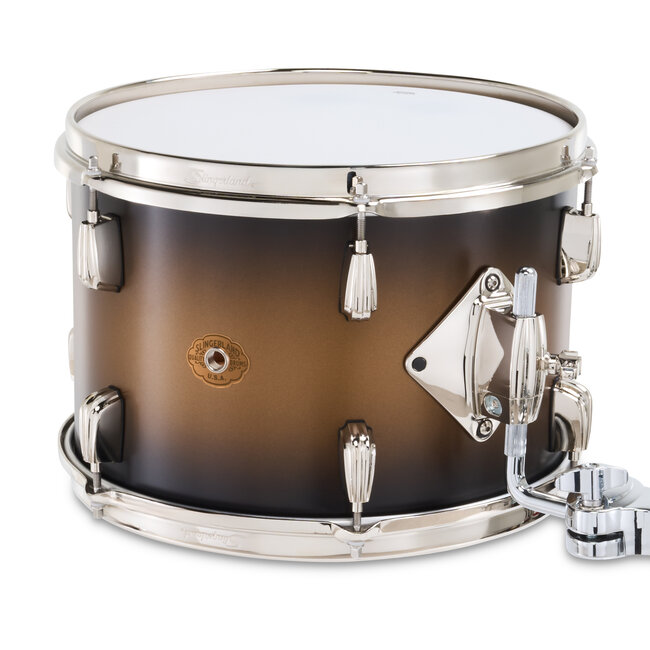 Slingerland - SLKTLSK22N04DL372 - 4pc Radio King Kit, 10/12/16F/22K, Black & Gold Special Lacquer, Nickel Hardware