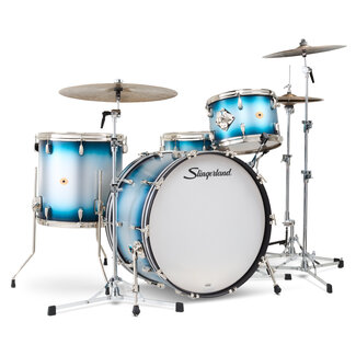 Slingerland Slingerland - SLKTLSK24N04BF371 - 4pc Radio King Kit, 13/16F/24K/6.5S, Blue & Silver Special Lacquer, Nickel Hardware