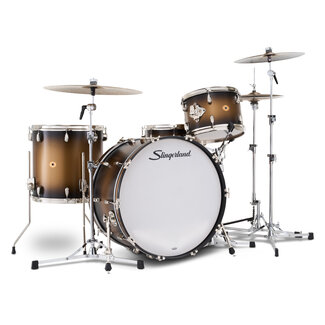 Slingerland Slingerland - SLKTLSK24N04BF372 - 4pc Radio King Kit, 13/16F/24K/6.5S, Black & Gold Special Lacquer, Nickel Hardware