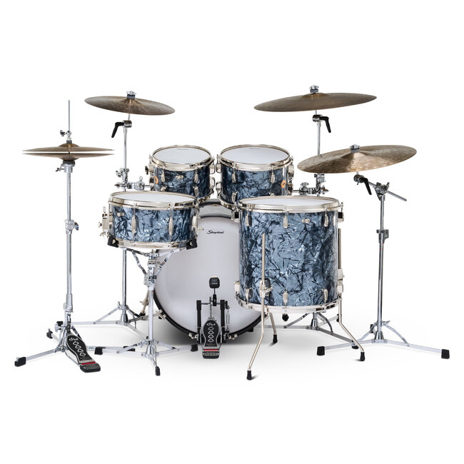 Slingerland - SLKTFPK22N05DM069 - 5pc Radio King Kit, 10/12/16F/22K/6.5S, Black Diamond Wrap, Nickel Hardware