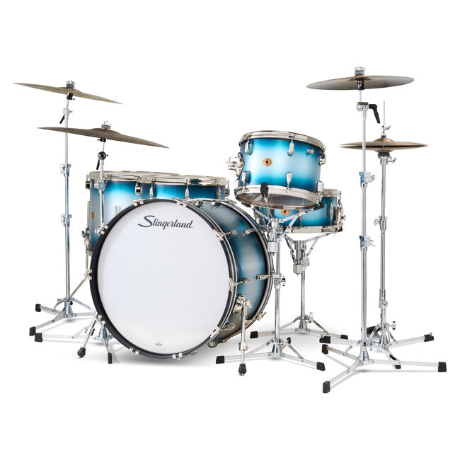 Slingerland - SLKTLSK24N05DP371 - 5pc Radio King Kit, 13/16F/18F/24K/6.5S, Blue & Silver Special Lacquer, Nickel Hardware