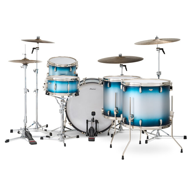 Slingerland - SLKTLSK24N05DP371 - 5pc Radio King Kit, 13/16F/18F/24K/6.5S, Blue & Silver Special Lacquer, Nickel Hardware