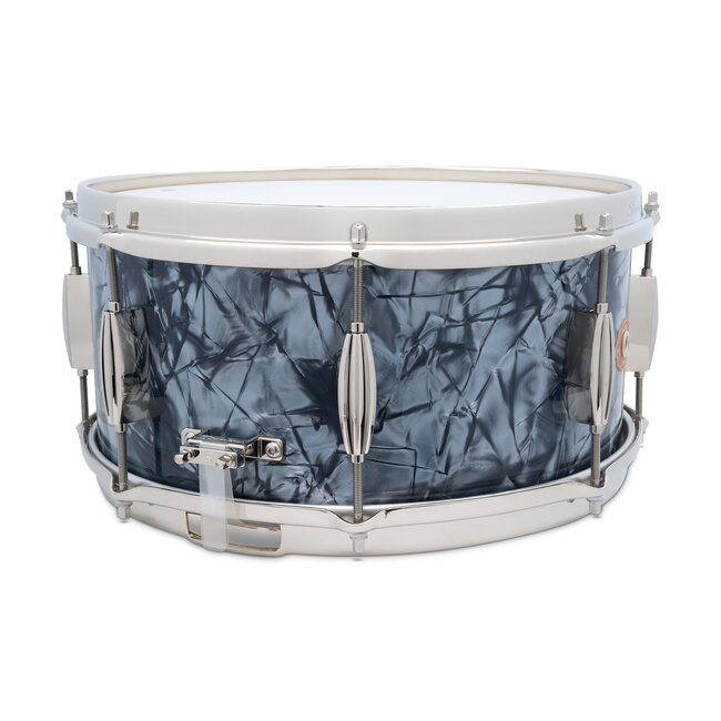 Slingerland - SLFP6514SSK069 - 6.5x14 Mahogany/Poplar Snare, Black Diamond Pearl Wrap, Nickel Hardware