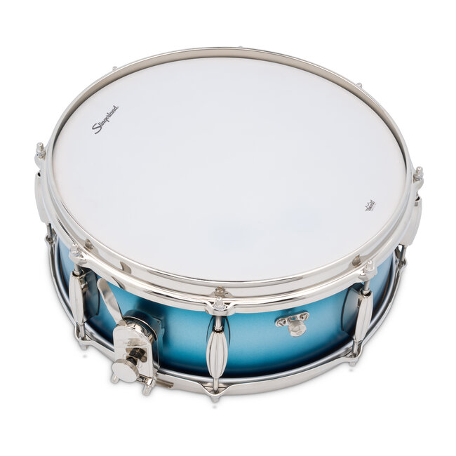 Slingerland - SLLS5514SSK371 - 5.5x14 Mahogany/Poplar Snare, Silver & Blue Lacquer, Nickel Hardware