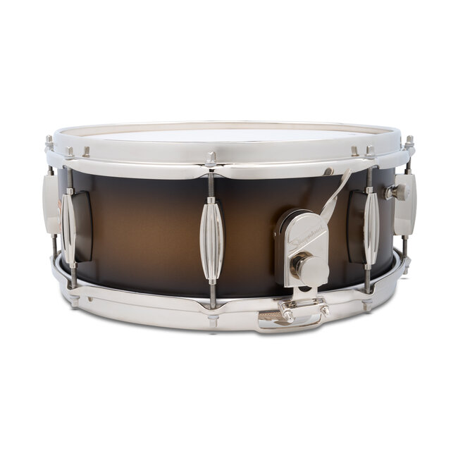 Slingerland - SLLS5514SSK372 - 5.5x14 Mahogany/Poplar Snare, Black & Gold Lacquer, Nickel Hardware