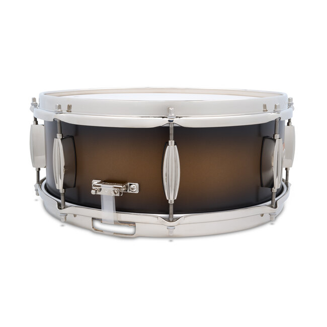 Slingerland - SLLS5514SSK372 - 5.5x14 Mahogany/Poplar Snare, Black & Gold Lacquer, Nickel Hardware