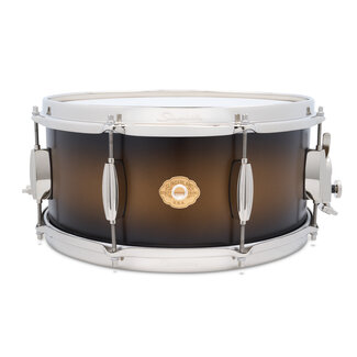 Slingerland Slingerland - SLLS6514SSK372 - 6.5x14 Mahogany/Poplar Snare, Black & Gold Lacquer, Nickel Hardware