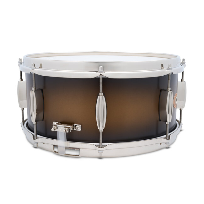 Slingerland - SLLS6514SSK372 - 6.5x14 Mahogany/Poplar Snare, Black & Gold Lacquer, Nickel Hardware