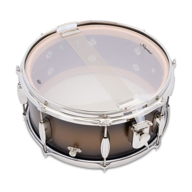 Slingerland - SLLS6514SSK372 - 6.5x14 Mahogany/Poplar Snare, Black & Gold Lacquer, Nickel Hardware