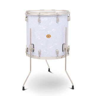 Slingerland Slingerland - SLFP1616TTKLK016 - 16x16 Mahogany/Poplar Floor Tom, White Marine Pearl Wrap, Nickel Hardware