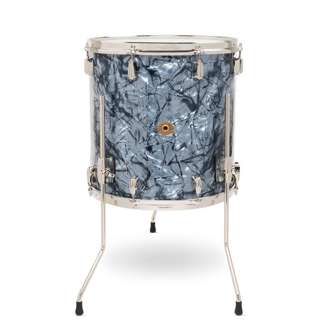 Slingerland - SLFP1616TTKLK069 - 16x16 Mahogany/Poplar Floor Tom, Black Diamond Pearl Wrap, Nickel Hardware