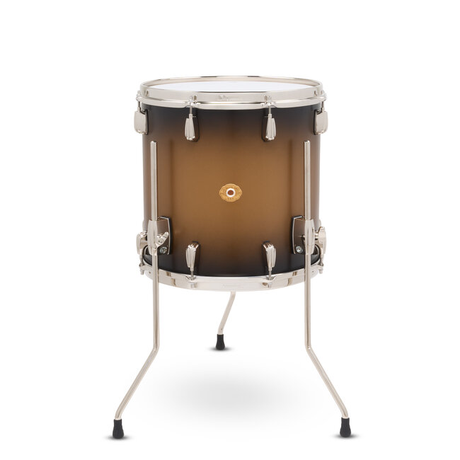 Slingerland - SLLS1414TTKLK372 - 14x14 Mahogany/Poplar Floor Tom, Black & Gold Lacquer, Nickel Hardware