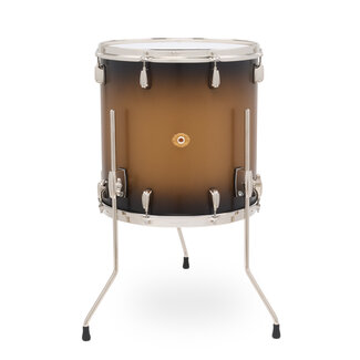 Slingerland Slingerland - SLLS1616TTKLK372 - 16x16 Mahogany/Poplar Floor Tom, Black & Gold Lacquer, Nickel Hardware
