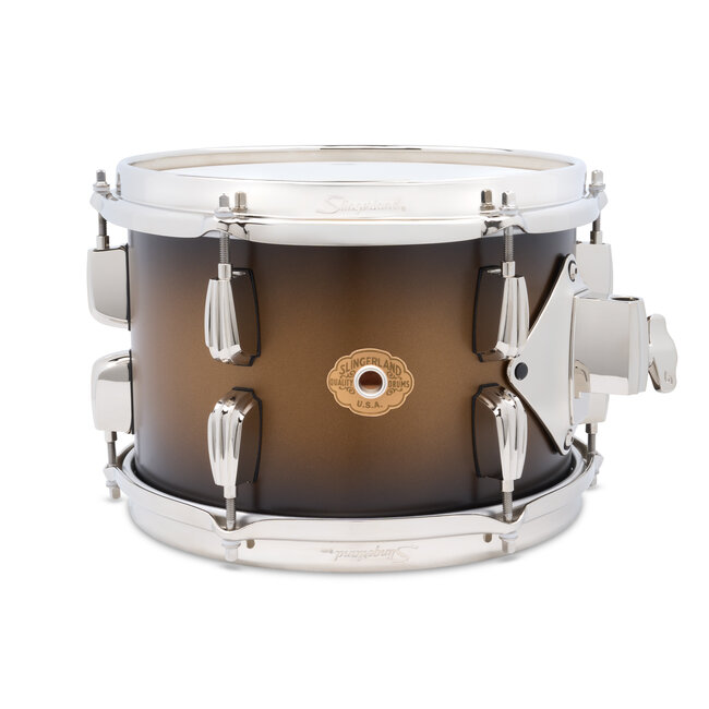 Slingerland - SLLS0710TTKSK372 - 7x10 Mahogany/Poplar Rack Tom, Black & Gold Lacquer, Nickel Hardware