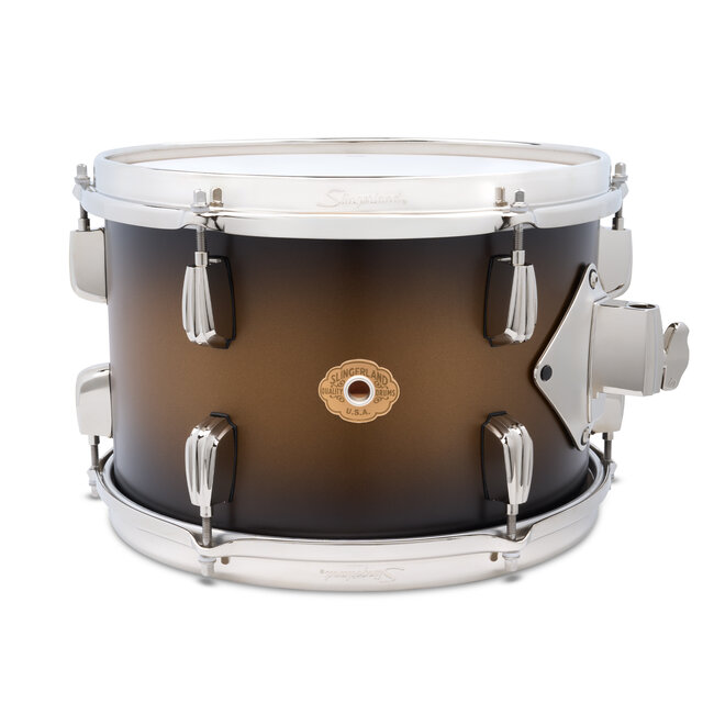 Slingerland - SLLS0812TTKSK372 - 8x12 Mahogany/Poplar Rack Tom, Black & Gold Lacquer, Nickel Hardware