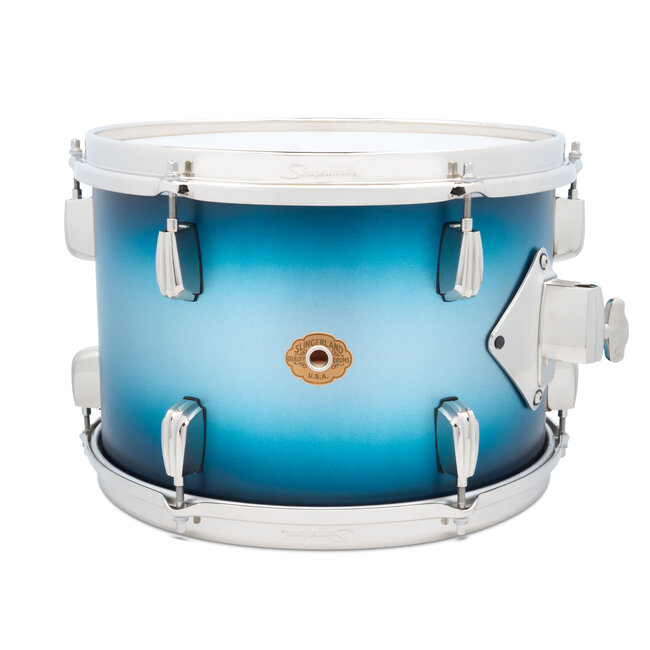 Slingerland - SLLS0913TTKSK371 - 9x13 Mahogany/Poplar Rack Tom, Silver & Blue Lacquer, Nickel Hardware