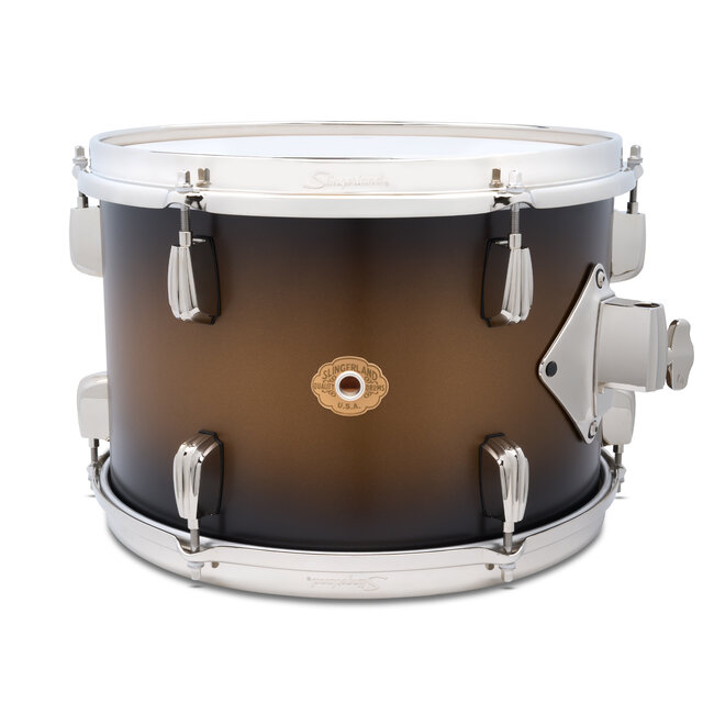 Slingerland - SLLS0913TTKSK372 - 9x13 Mahogany/Poplar Rack Tom, Black & Gold Lacquer, Nickel Hardware