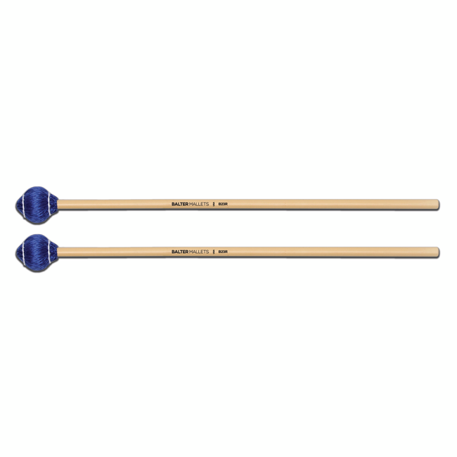 Mike Balter 23R Blue Cord Rattan Medium Vibes, Marimba Mallets - B23R