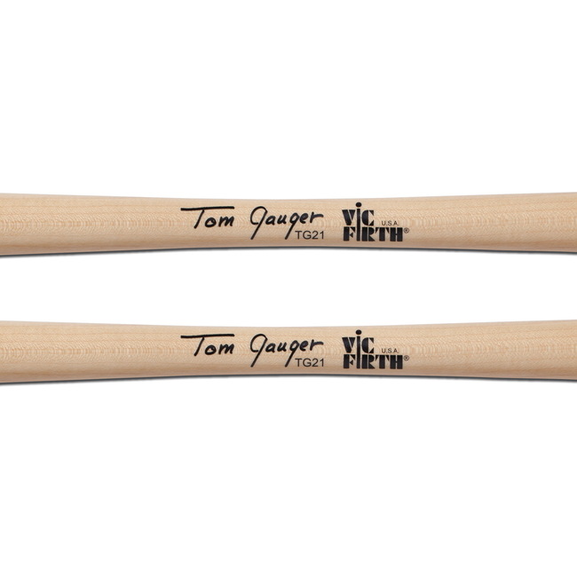 Vic Firth - TG21 - Tom Gauger Bass Drum Mallets -- Chamois/Wood