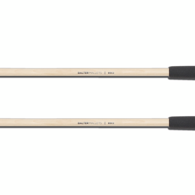 Mike Balter SC2 Black Yarn 11/32" without grip Medium Soft Suspended Cymbal Mallets - BSC2