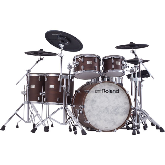 Roland - VAD716-SW - V-Drums Acoustic Design Drumset Flagship Kit - SATIN WALNUT