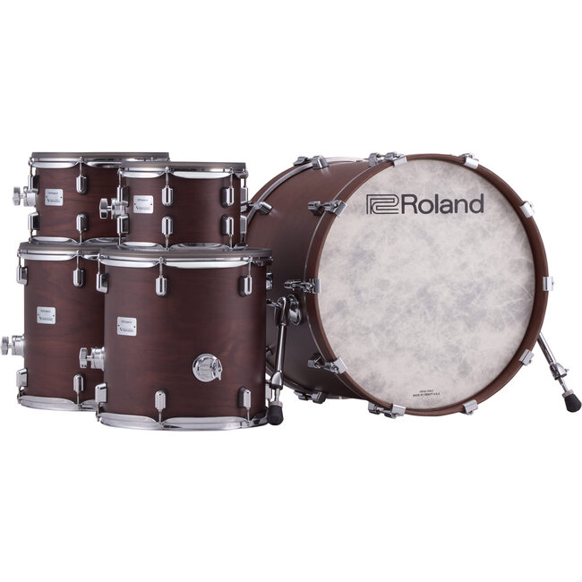 Roland - VAD716-SW - V-Drums Acoustic Design Drumset Flagship Kit - SATIN WALNUT