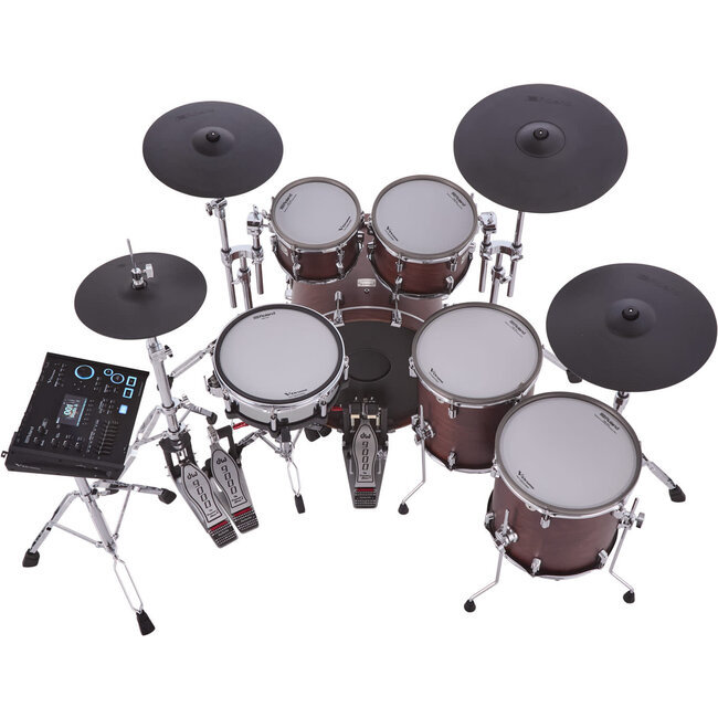 Roland - VAD716-SW - V-Drums Acoustic Design Drumset Flagship Kit - SATIN WALNUT