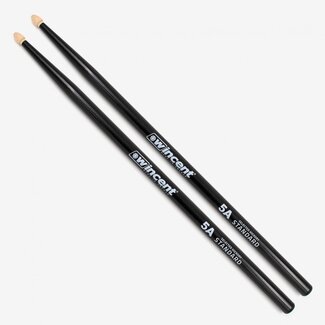 Wincent Wincent - W5ACB - Black 5A Hickory Acorn Tip Drumsticks
