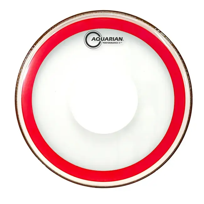 Aquarian - PFPD14RED - 14" Performance II Clear with Power Dot and Red Ring