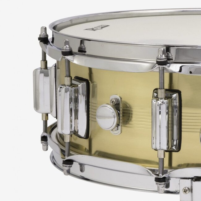 ROGERS - 38BN-AIO - Dyna-sonic 8x14 7-Line Snare Drum, B7 Brass,1.2mm Shell in Hand-Painted Orange Alcohol Ink