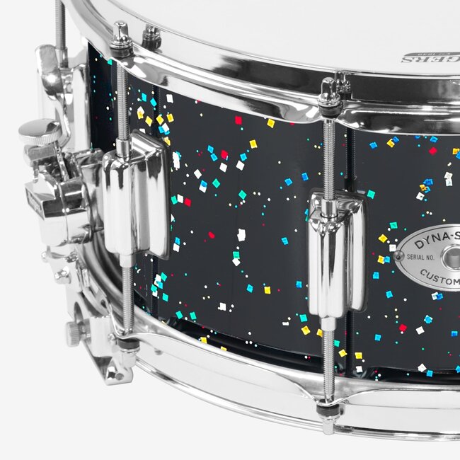 ROGERS - 37MG - Dyna-sonic 6.5x14 Classic Snare Drum in Mardi Gras Lacquer w/BT Lugs