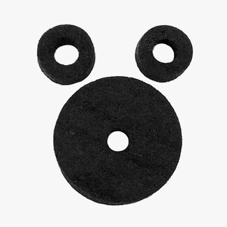 Danmar Percussion Danmar - 512A3 - Hi-Hat Cymbal Felt Pack 1 large, 2 small black