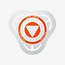 SLUG - BBTP - Triad Pad Batter Badge Orange