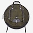 Tackle - BPCB-FGB22 - Backpack Cymbal Case - Forest Green Canvas With Dark Brown Leather 22"