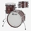 Rogers - CLE0322HXDM - Cleveland Series 3-Piece 13/16/22 Shell Pack in Satin Dark Mahogany w/WMP Inlay Hoops