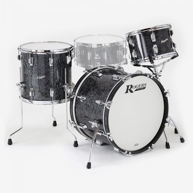 Rogers - CV0322HXBP - Covington Series 3pc Shell pk 12/16/22 with  Hex FT legs Round Spurs Black Diamond Pearl