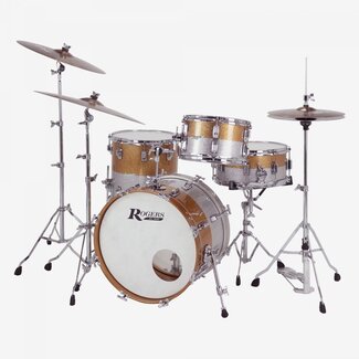 ROGERS Rogers - PT0320GSTT - PowerTone Series 3-Piece 12/14/20 Shell Pack in Gold/Silver Two-Tone Lacquer